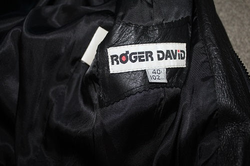 * Roger David * Vintage Leather Jacket / MADE IN NEW ZEALAND