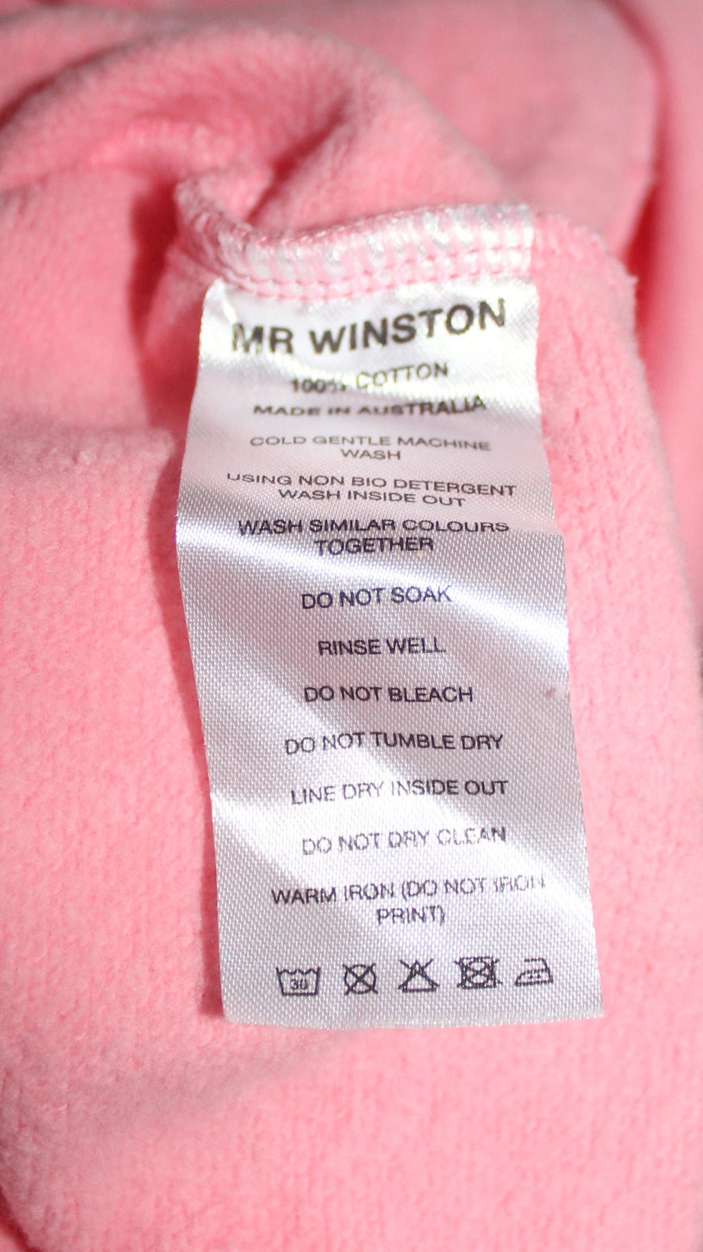 * MR WINSTON * Pink Hoodie (Small