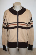 Vintage Zip-Up Wool Knit Jumper / Cardigan