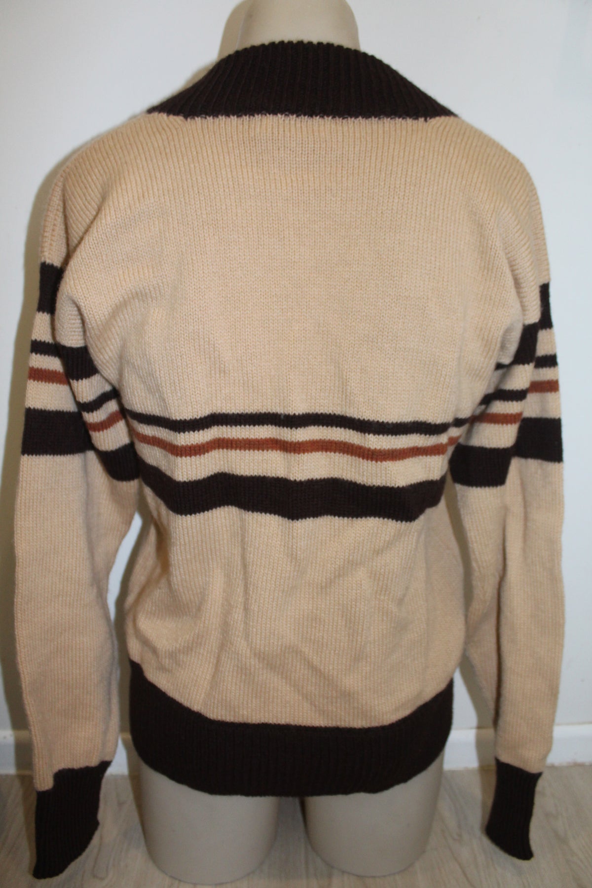 Vintage Zip-Up Wool Knit Jumper / Cardigan