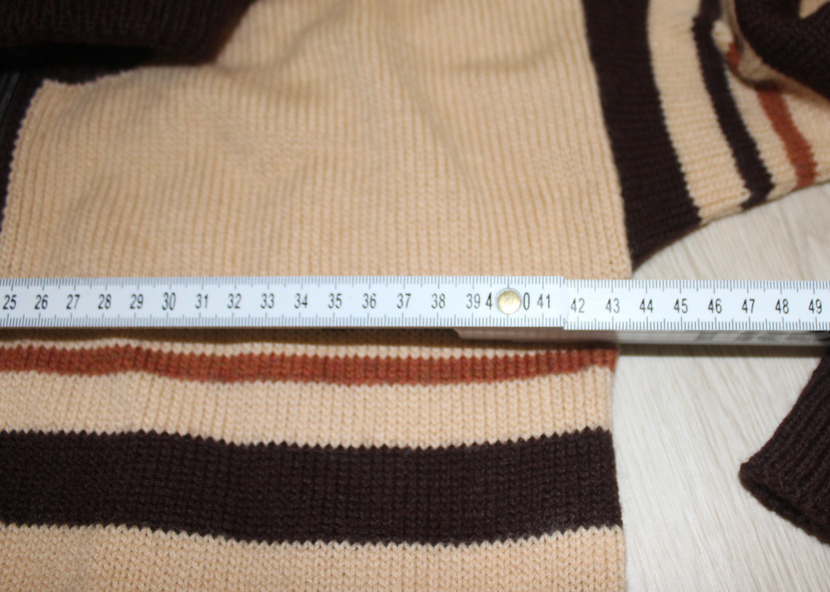 Vintage Zip-Up Wool Knit Jumper / Cardigan