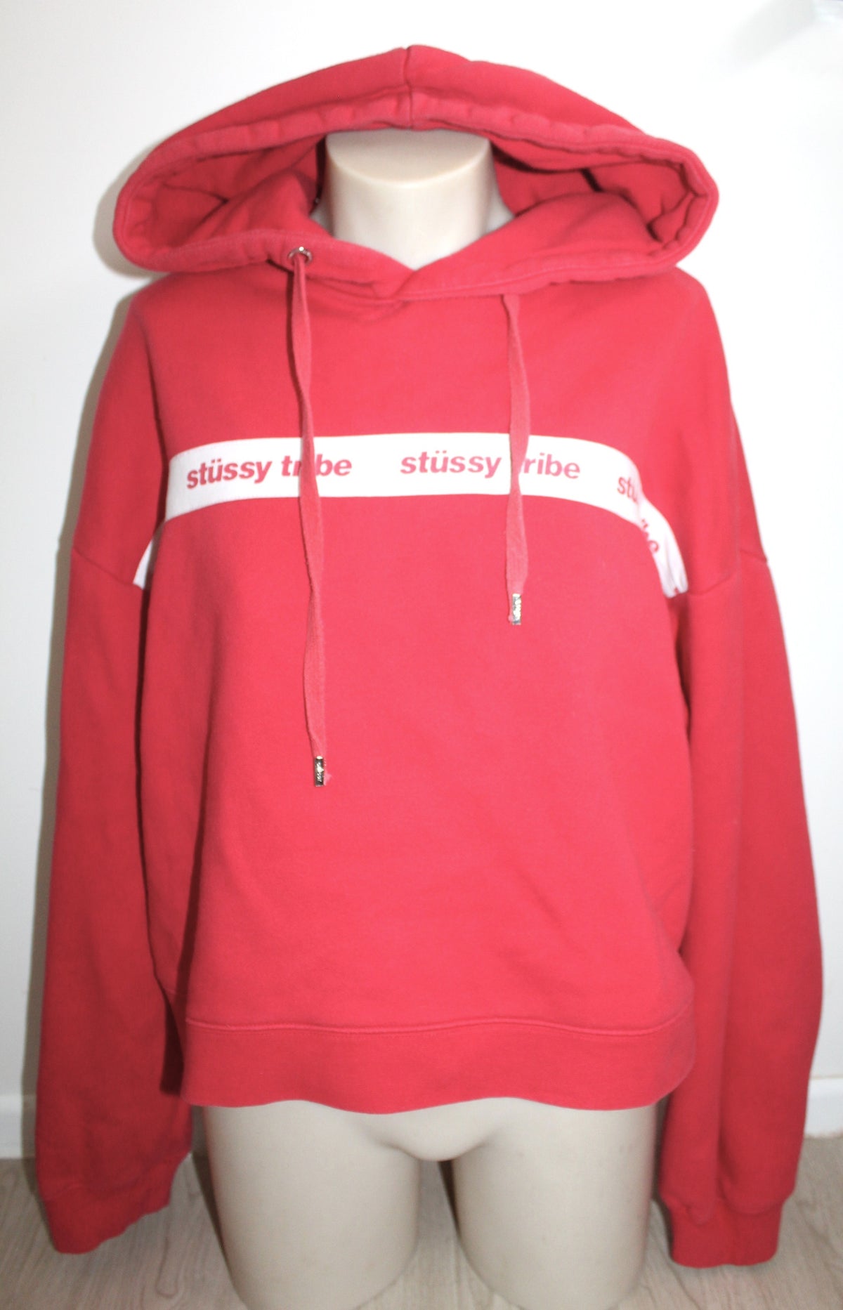 * STUSSY * Vintage Red Hoodie SZ10
