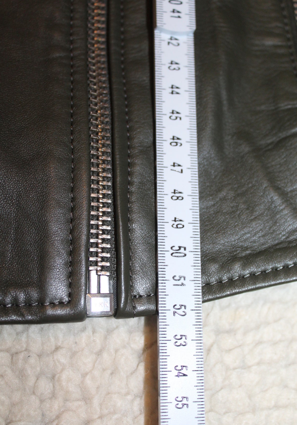* Witchery * Khaki Green Leather Biker Jacket / SZ10 (Free Domestic Shipping